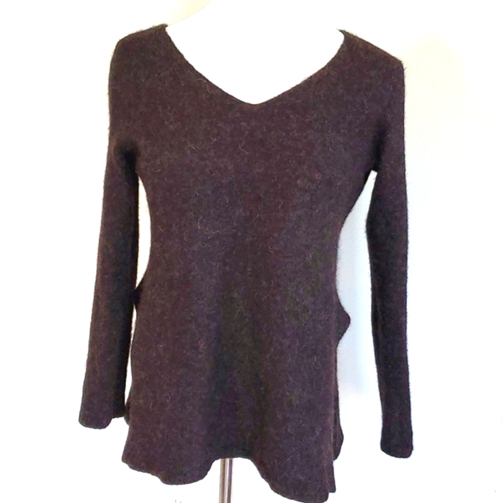 Peruvian Connection Alpaca Vneck Brown Sweater Size